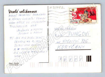 Pohlednice velikonoční kraslice přání (M21182)