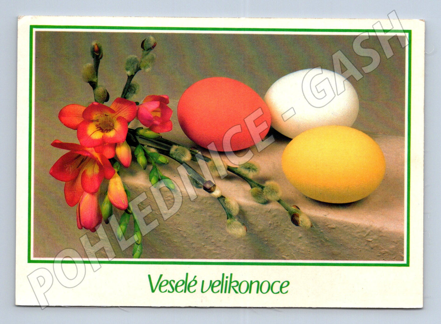 Pohlednice velikonoční Veselé Velikonoce květiny (M21198)