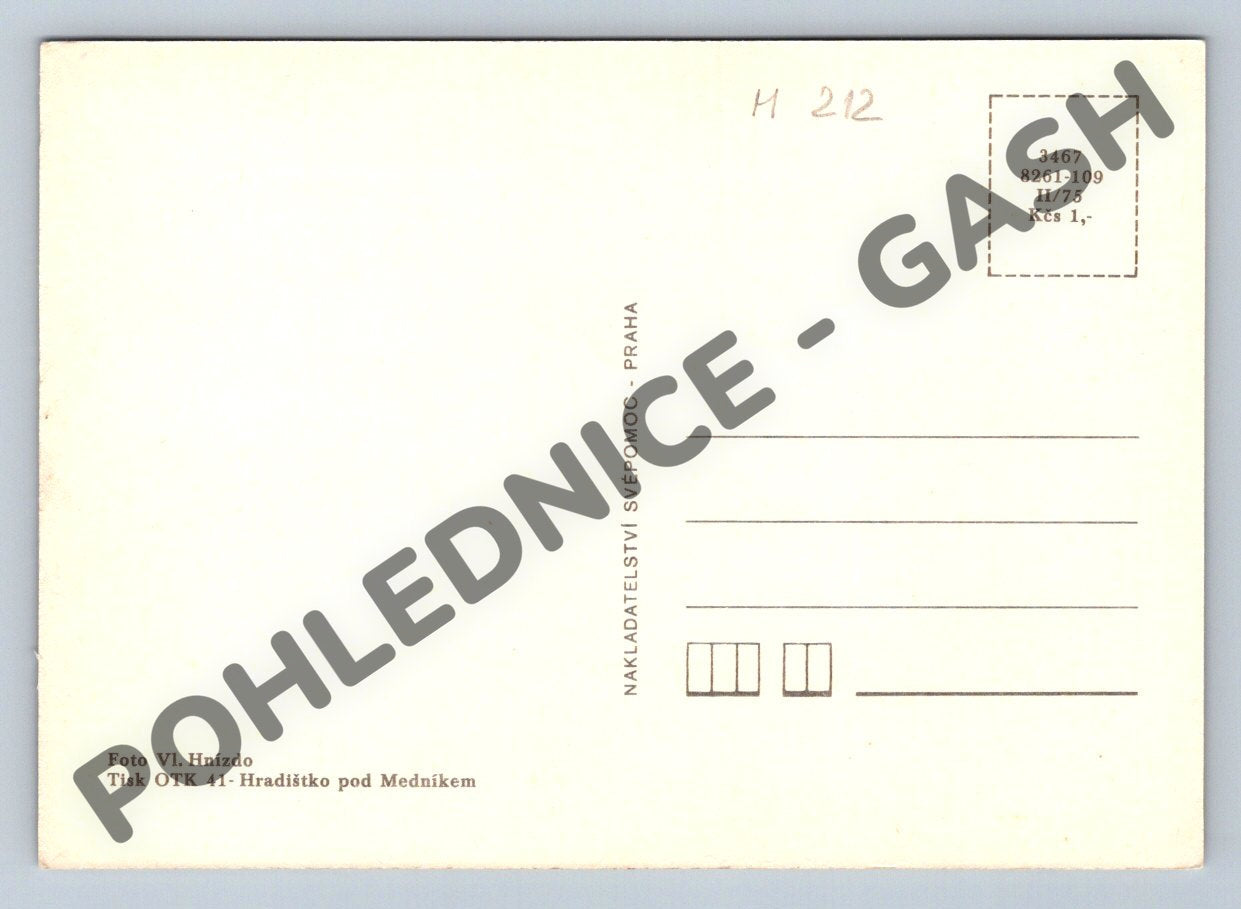 Pohlednice Slovensko – krajina s horami, 1975 (M212)