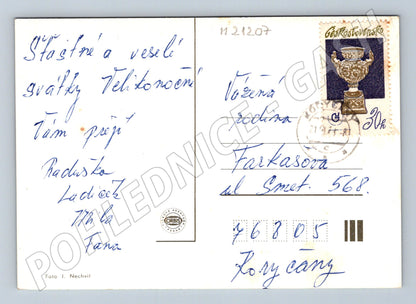 Pohlednice velikonoční kočičky 1974 (M21207)
