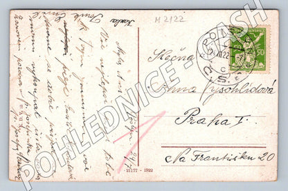 Pohlednice Potštejn z věže raz 1922 (M2122)