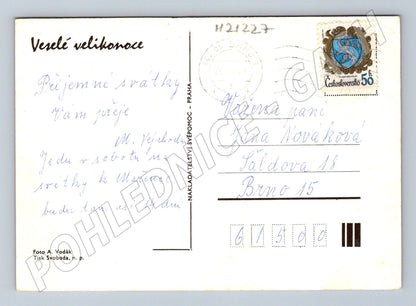 Pohlednice velikonoční kraslice řehtačka (M21227)