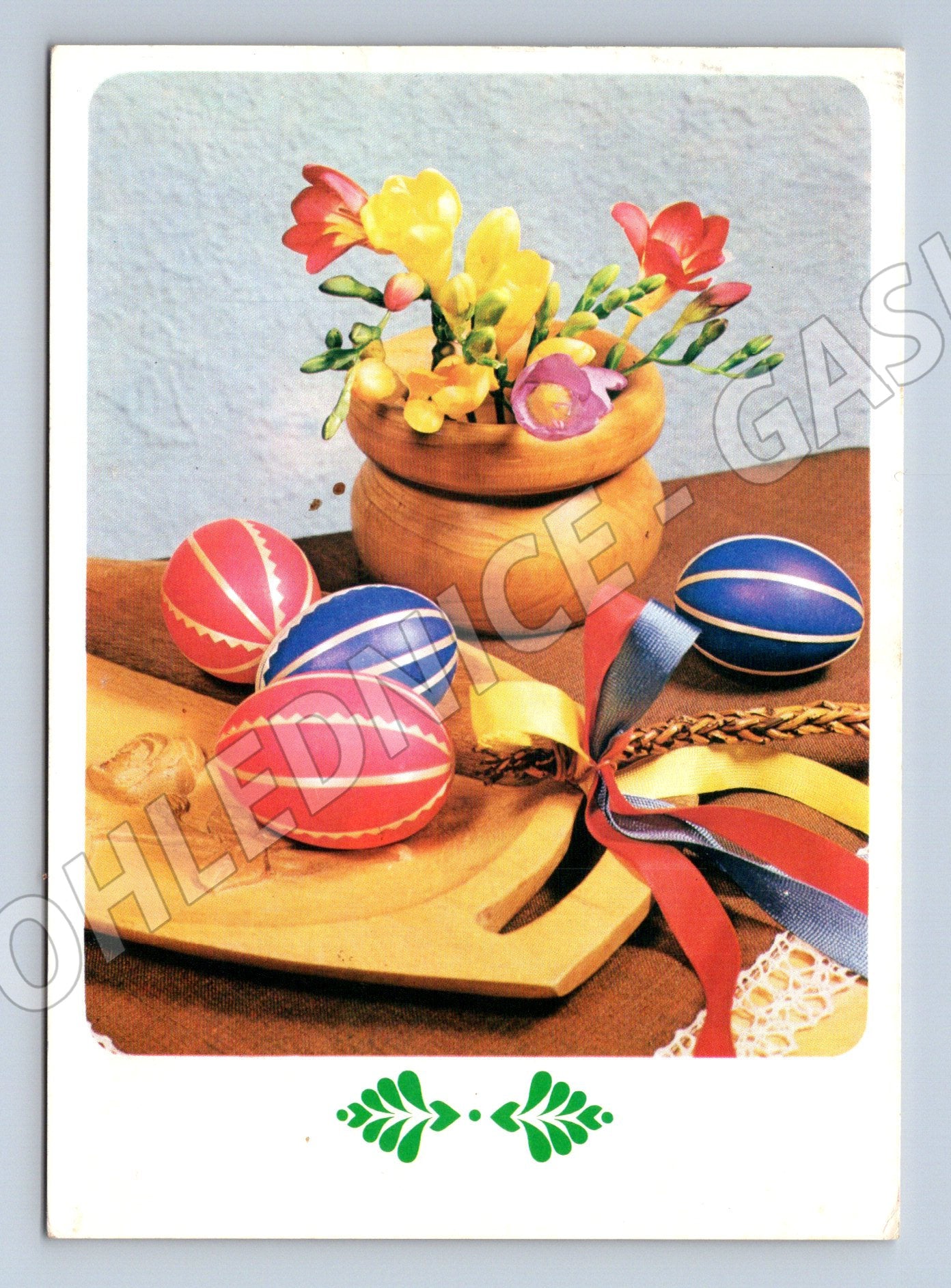 Pohlednice velikonoční kraslice jarní květiny (M21245)
