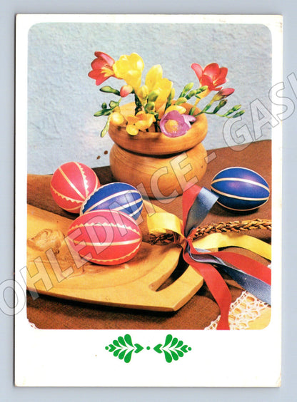 Pohlednice velikonoční kraslice jarní květiny (M21245)