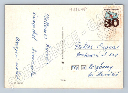 Pohlednice velikonoční kraslice lidové motivy 1977 (M21248)