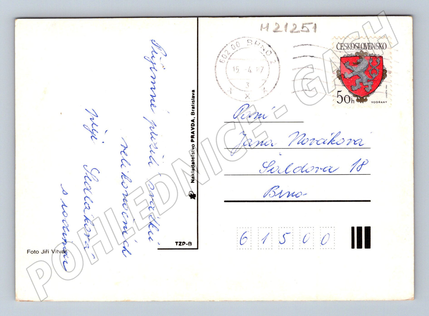 Pohlednice velikonoční kraslice etnografie 1977 (M21251)
