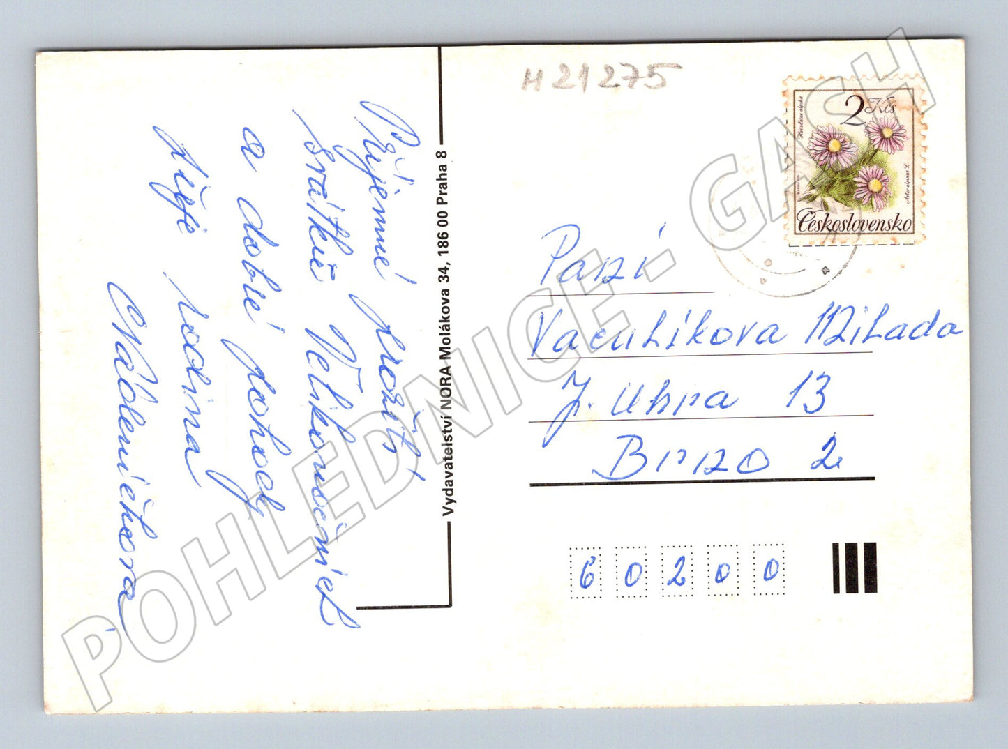 Pohlednice velikonoční Veselé velikonoce květiny (M21275)