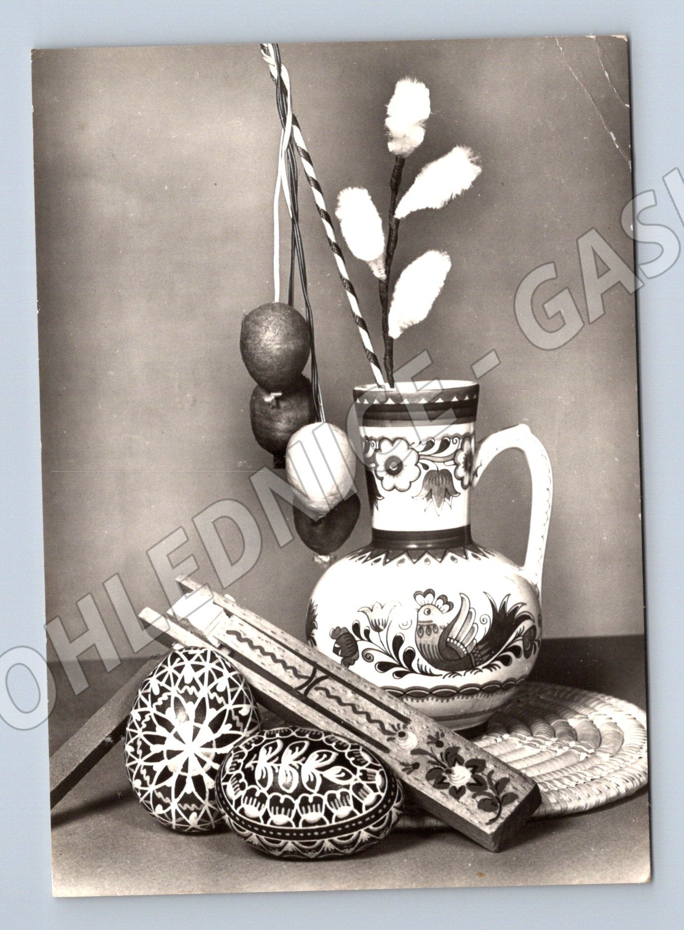 Pohlednice velikonoční kraslice pomlázka 1978 (M21276)
