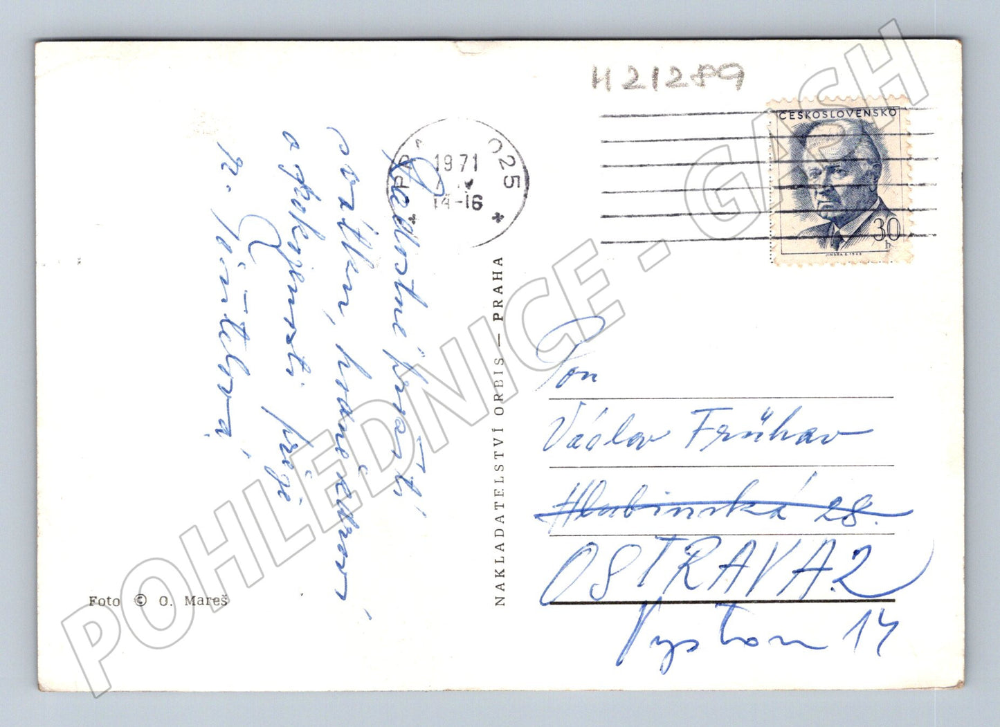 Pohlednice velikonoční Veselé Velikonoce 1971 (M21289)