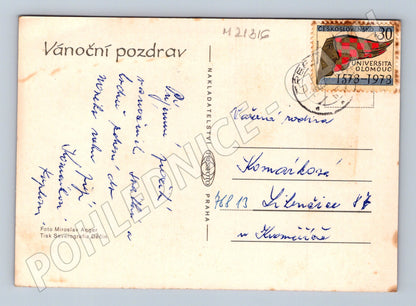 Pohlednice vánoční tradiční motiv prošlá (M21316)