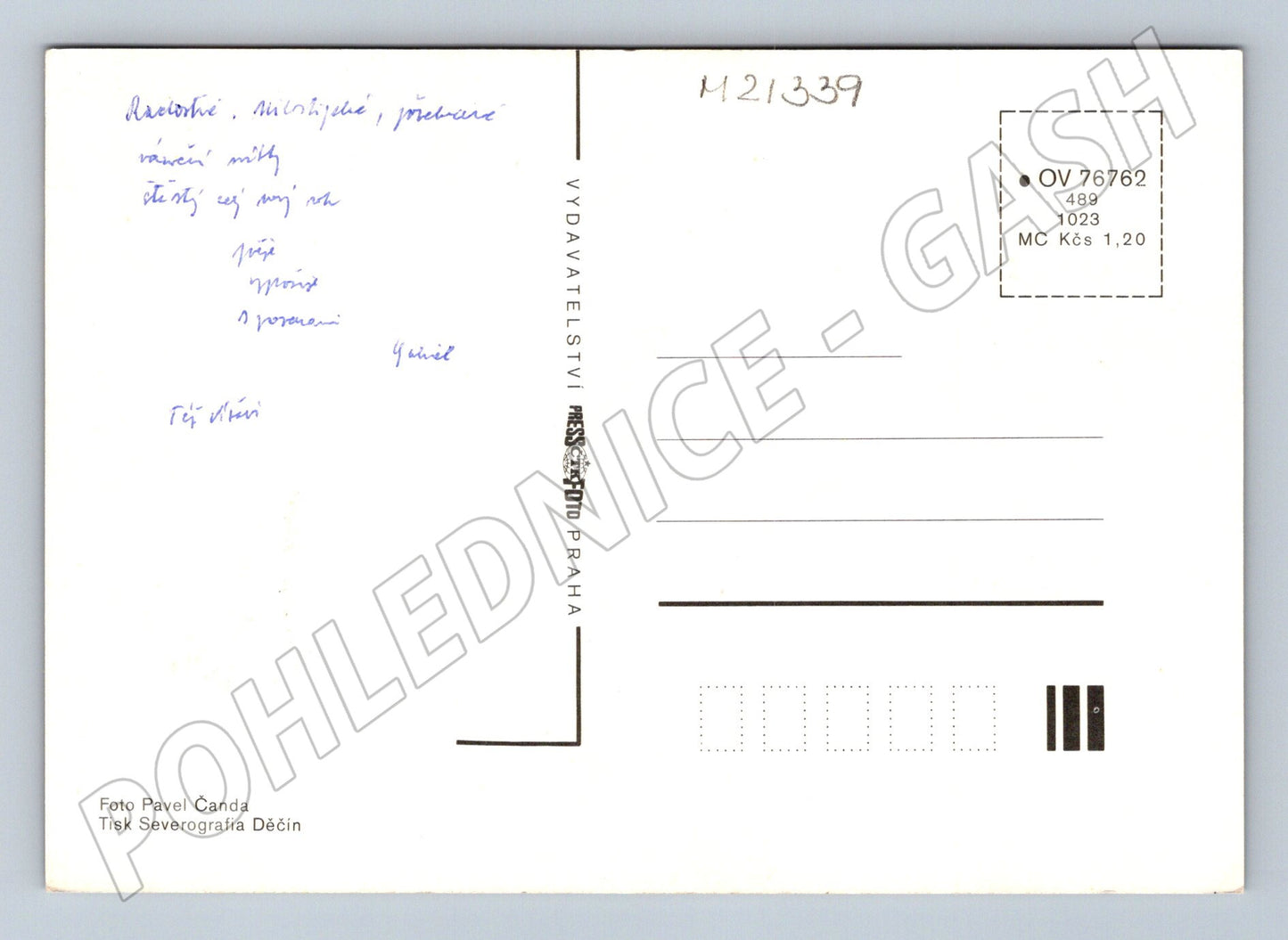 Pohlednice vánoční radostné vánoce velký formát (M21339)