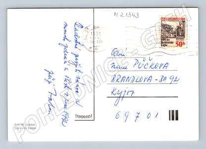 Pohlednice vánoční Radostné Vánoce 1991 (M21343)