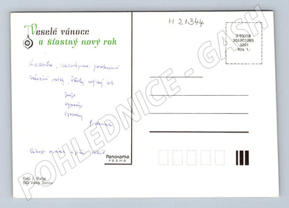 Pohlednice vánoční tradiční dekorace Panorama (M21344)