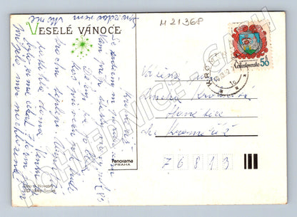 Pohlednice vánoční ozdoby perníčky prošlá (M21368)