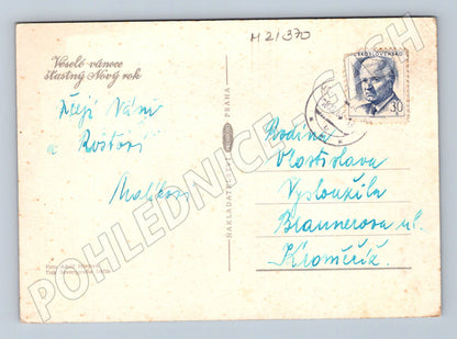 Pohlednice vánoční přání Adolf Mlejnek (M21370)