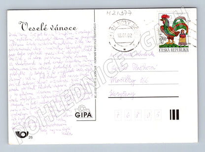 Pohlednice vánoční velký formát 2002 (M21377)