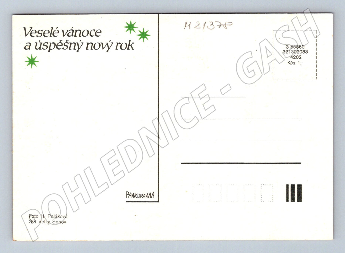 Pohlednice vánoční přípitek jmelí Veselé Vánoce (M21378)