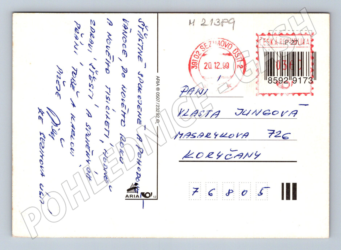 Pohlednice vánoční betlém 1999 (M21389)
