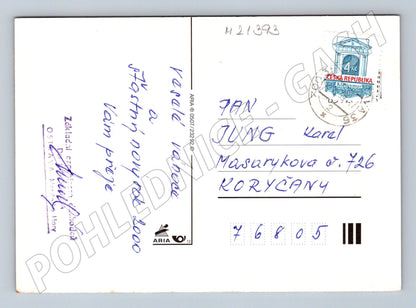 Pohlednice vánoční betlém prošlá poštou 2000 (M21393)