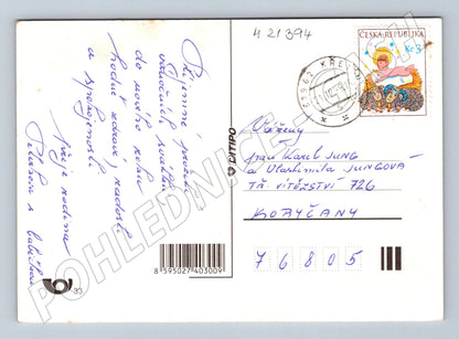 Pohlednice vánoční zimní vesnice 1994 (M21394)