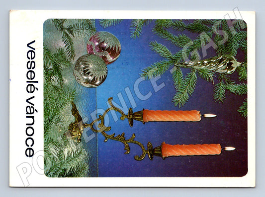 Pohlednice vánoční Veselé Vánoce známka 1984 (M21398)