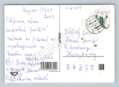 Pohlednice vánoční Radostné Vánoce 2001 velký formát (M21409)