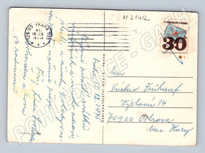 Pohlednice zimní krajina zaslaná 1971 Orbis (M21412)