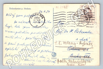 Pohlednice Třebechovice pod Orebem 1951 (M2142)