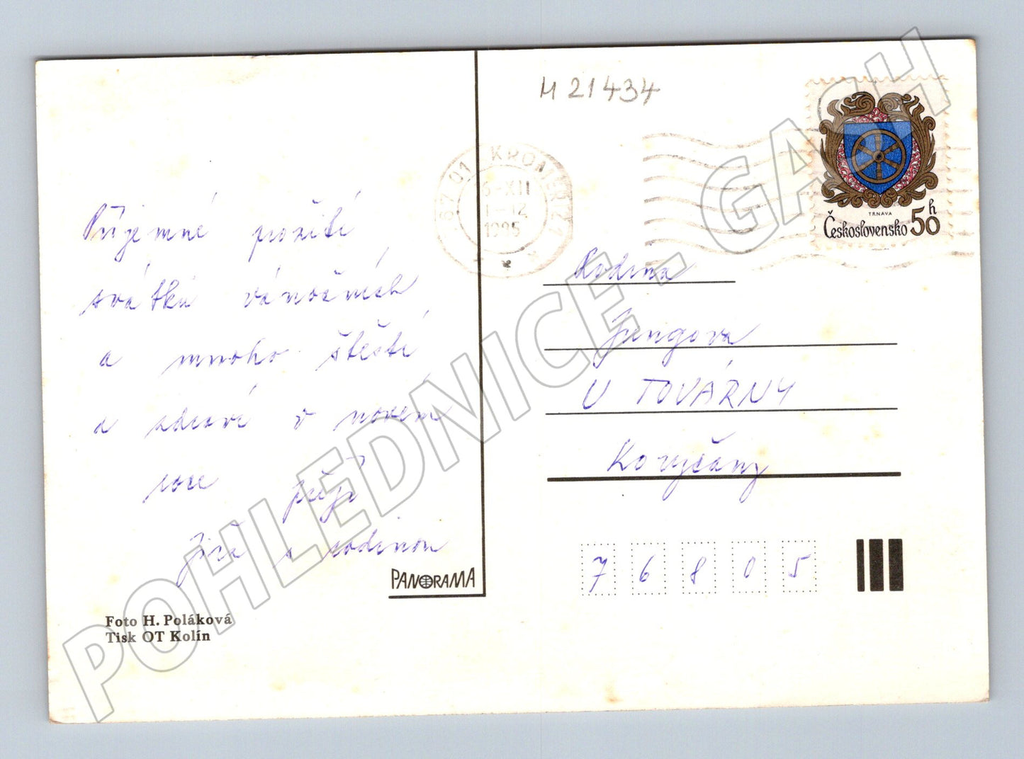 Pohlednice vánoční Radostné Vánoce 1976 (M21434)