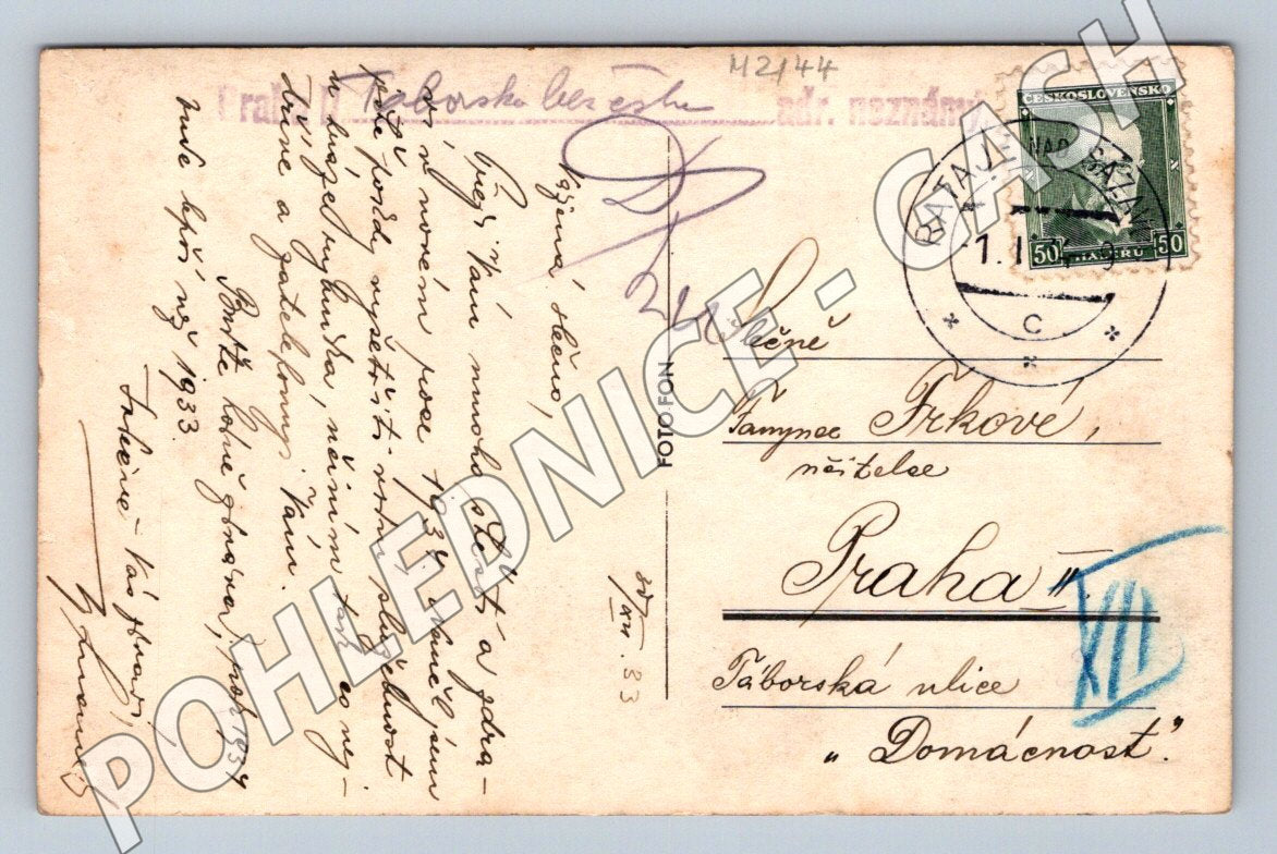 Pohlednice Rataje nad Sázavou partie na Ivaně PP 1933 (M2144)
