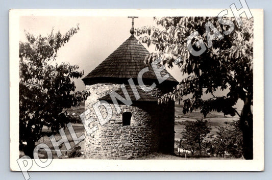 Pohlednice Starý Plzenec rotunda ČB raz 1953 (M2145)