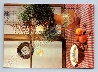 Pohlednice vánoční tradiční výzdoba 1982 (M21456)