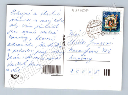 Pohlednice vánoční razítkovaná 2003 velký formát (M21458)