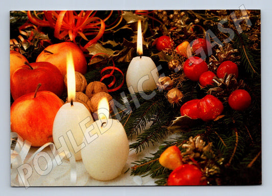 Pohlednice vánoční adventní věnec Slovensko 2001 (M21460)