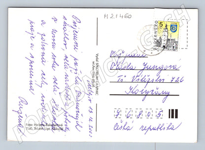 Pohlednice vánoční adventní věnec Slovensko 2001 (M21460)