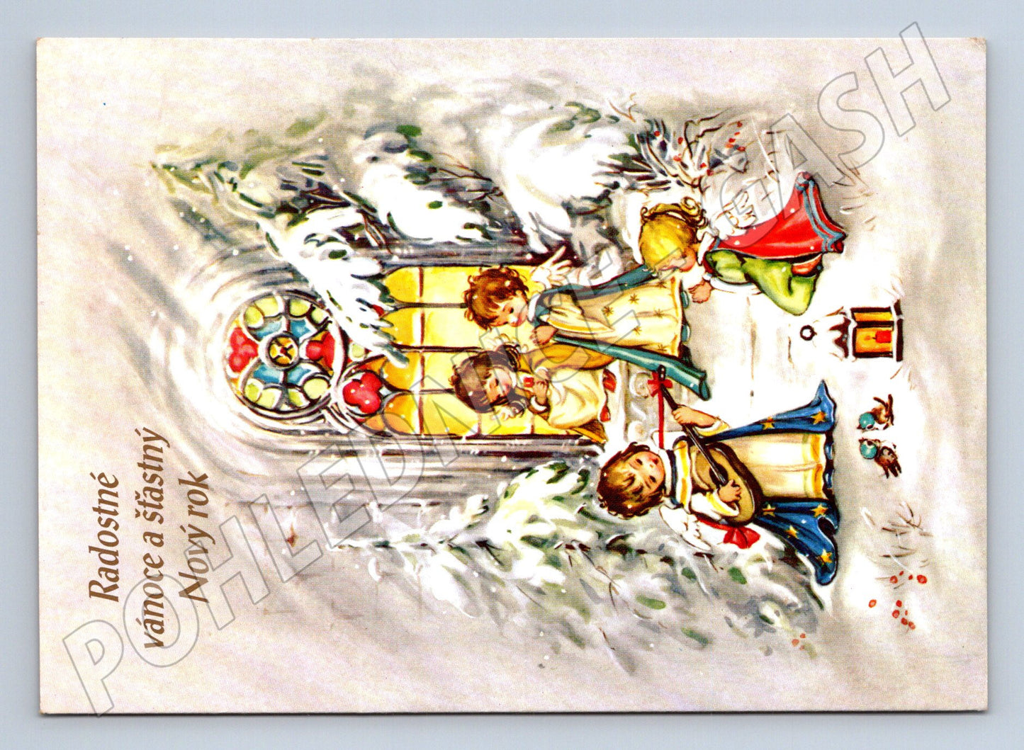 Pohlednice vánoční ilustrovaná prošlá 1994 (M21470)