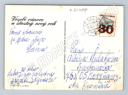 Pohlednice vánoční s poštovním razítkem 1963 (M21488)