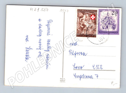 Pohlednice vánoční Rakousko 1977 květiny (M21537)