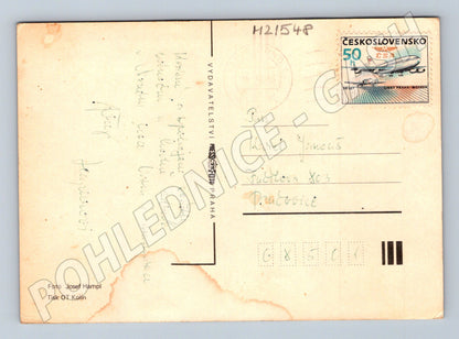 Pohlednice vánoční zátiší prošlá poštou (M21548)