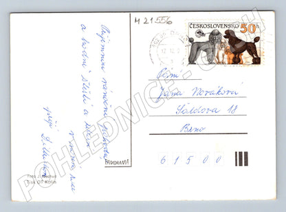 Pohlednice Veselé Vánoce razítko známka 1973 (M21556)