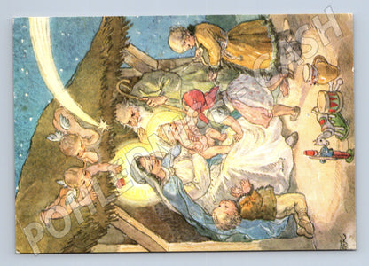 Pohlednice Fischerová-Kvěchová Narození Ježíška (M21590)
