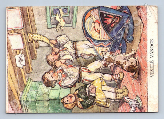 Pohlednice Fischerová-Kvěchová Veselé Vánoce (M21592)