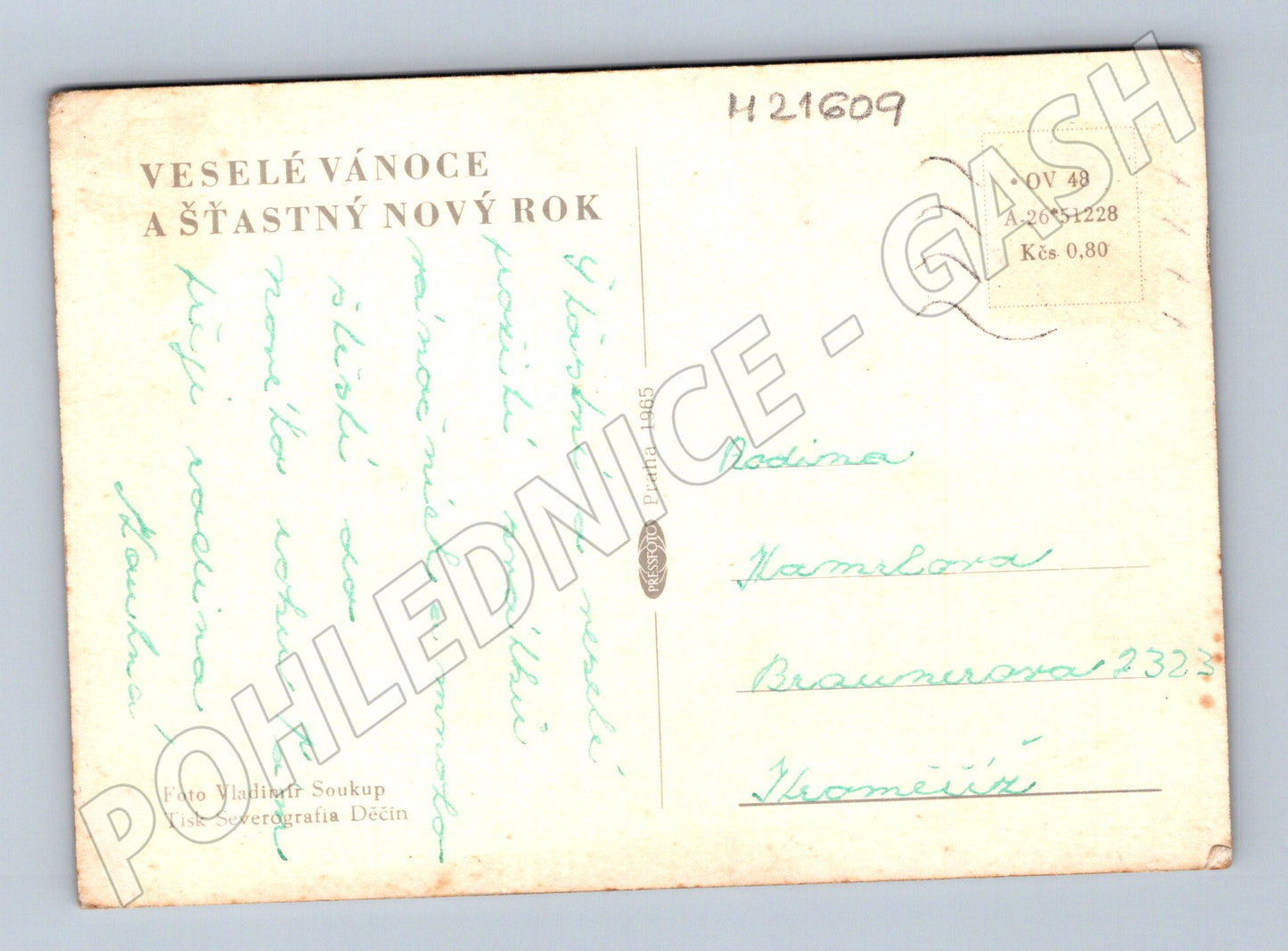 Pohlednice zimní krajina hory chaty (M21609)