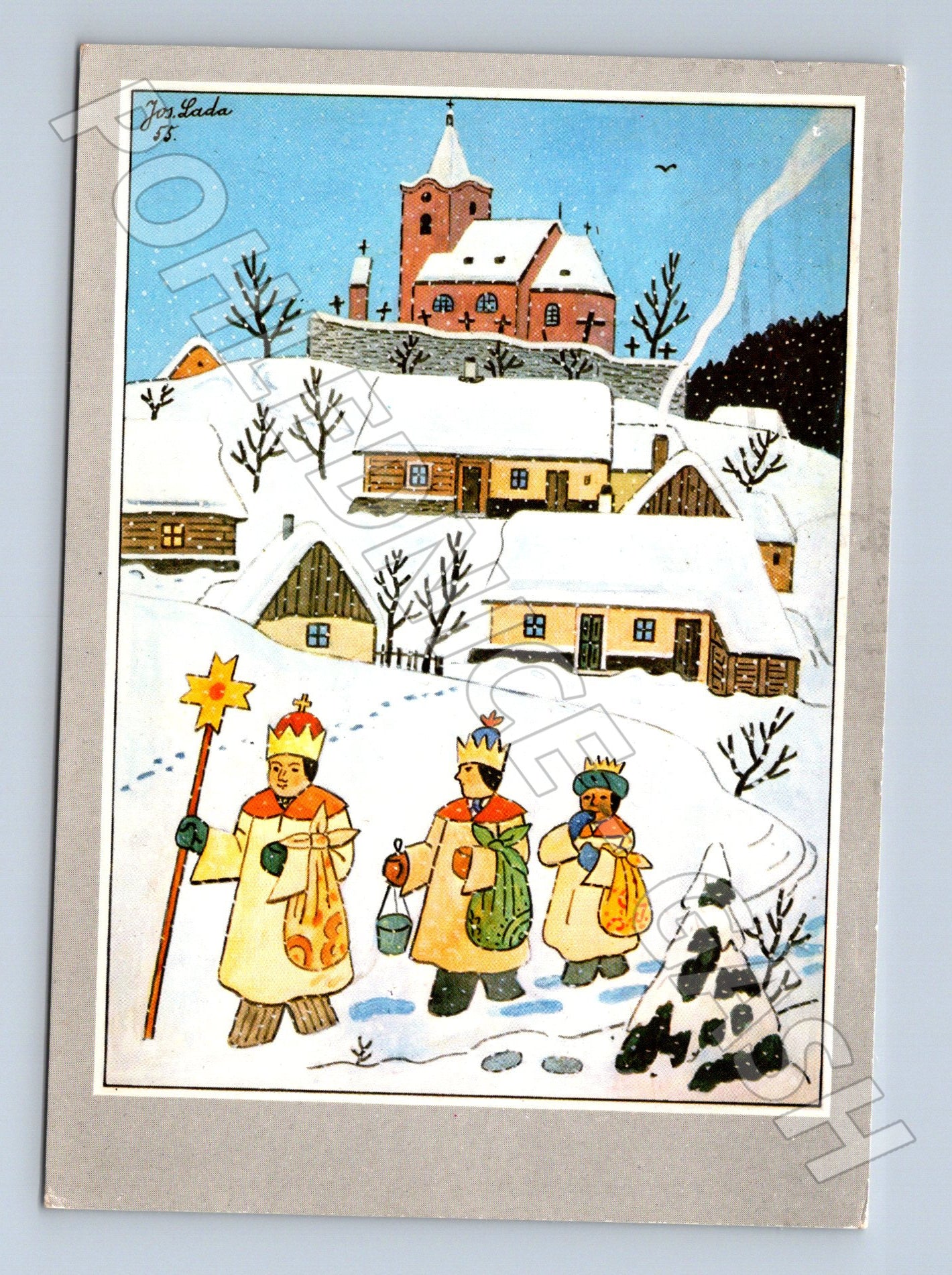 Pohlednice Josef Lada Tři králové 1988 (M21624)