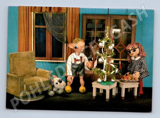 Pohlednice loutky Vánoce 1982 (M21640)