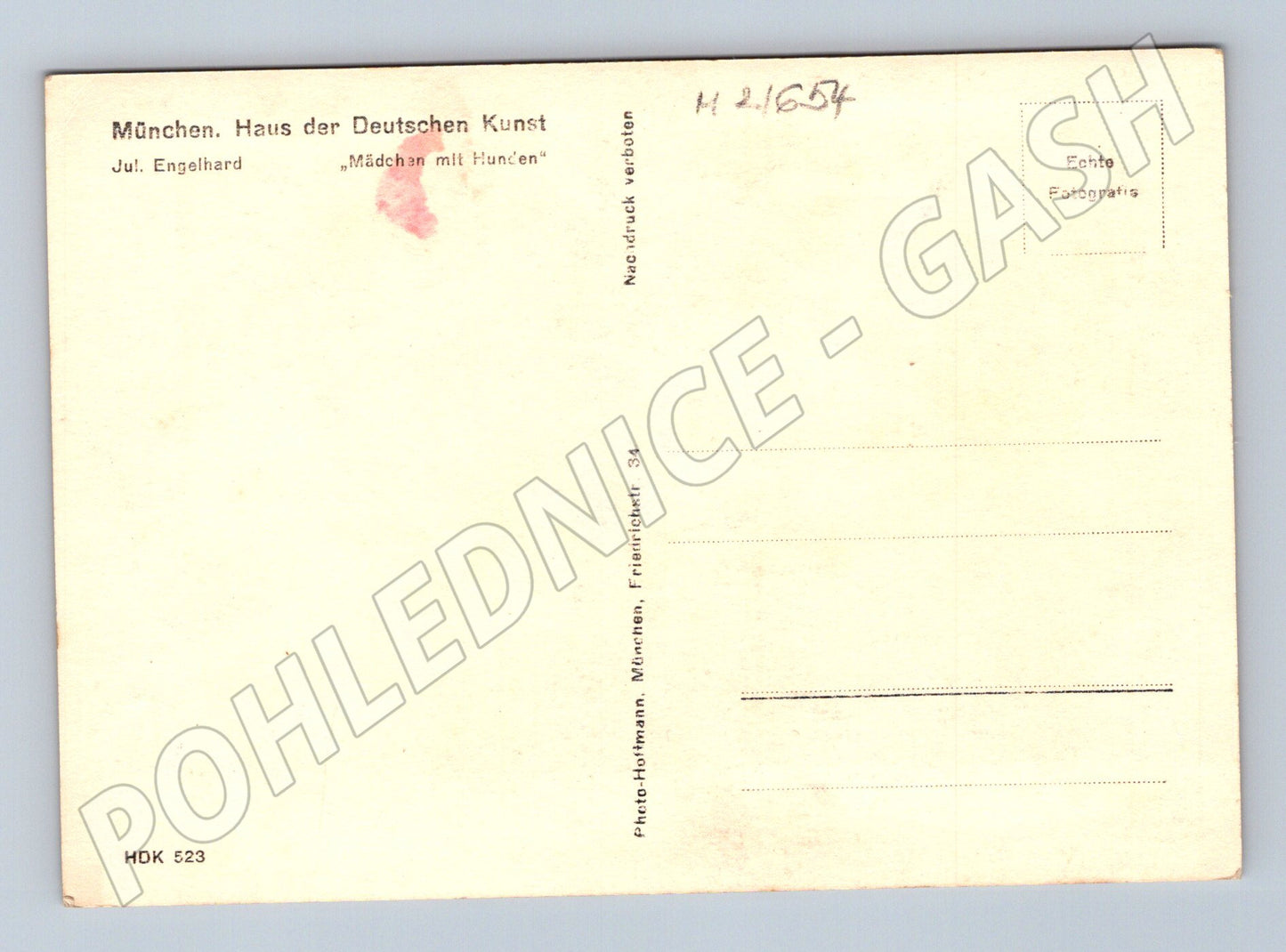 Pohlednice dívka se psy Jul Engelhard (M21654)