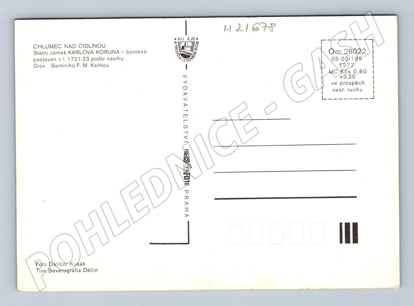 Pohlednice Karlova Koruna Chlumec (M21678)