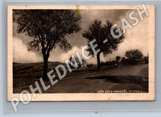 Pohlednice Vysoké nad Jizerou dům Dr Kramáře 1940 (M2170)