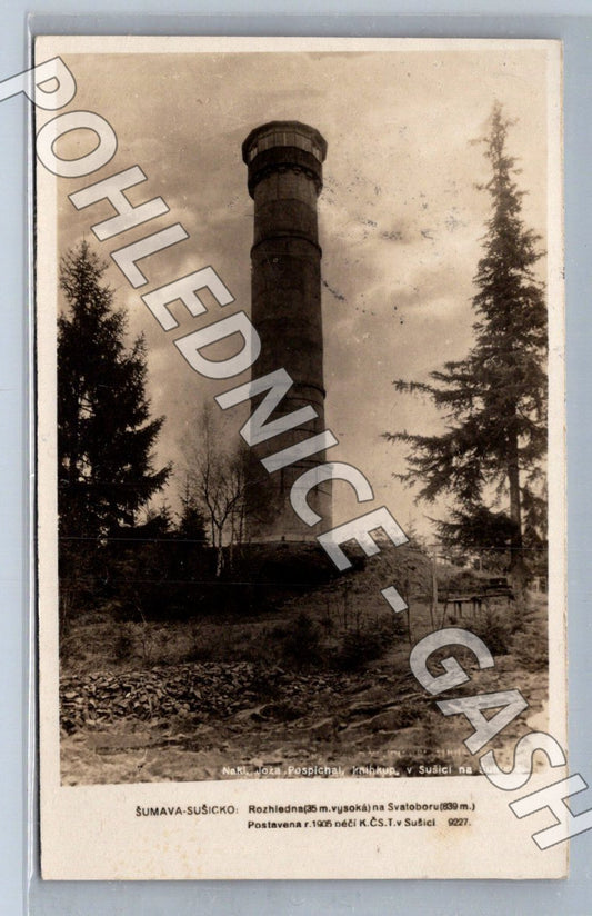 Pohlednice Šumava Sušice rozhledna Svatobor PP 1937 (M2171)