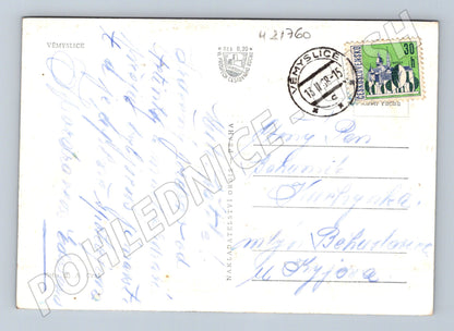 Pohlednice Vémyslice Pravda vítězí 1945 (M21760)